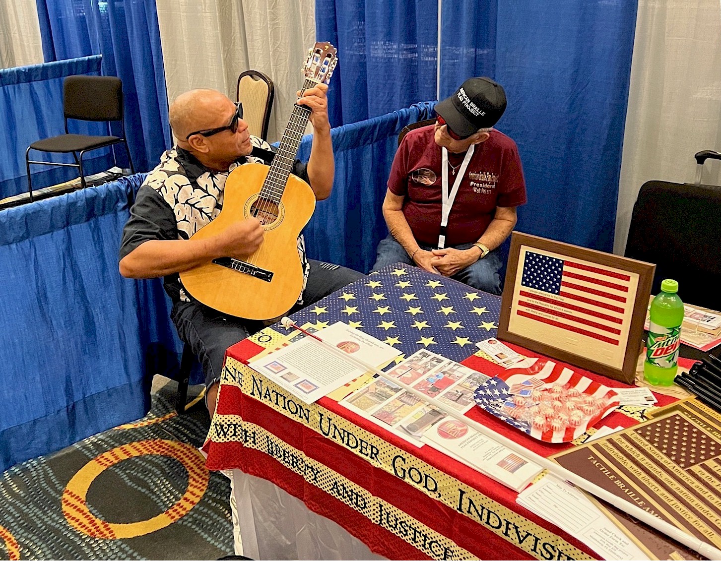 BVA Convention Braille Flag Exhibition Table